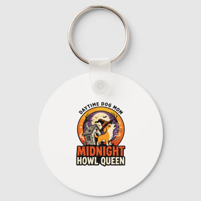 Porte-clés Reine des Hurlements de Chien d'Halloween (Recto)