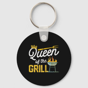 Porte-clés Reine Du Grill Drôle De Fumée Viande BBQ Fumeur Gr