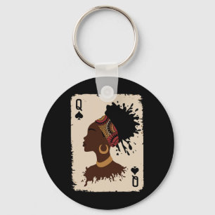 Porte-clés Reine noire afro drogue fière mélanine afro-améric