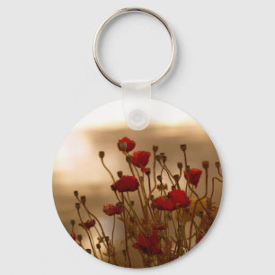 Porte-clés REJOICE Red Poppies Design floral