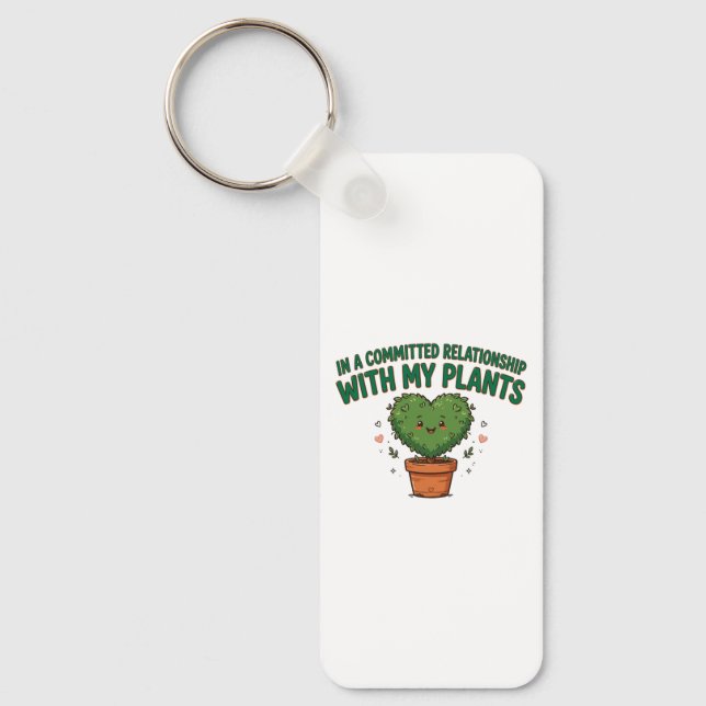 Porte-clés Relation Sérieuse Avec Mes Plantes (Recto)