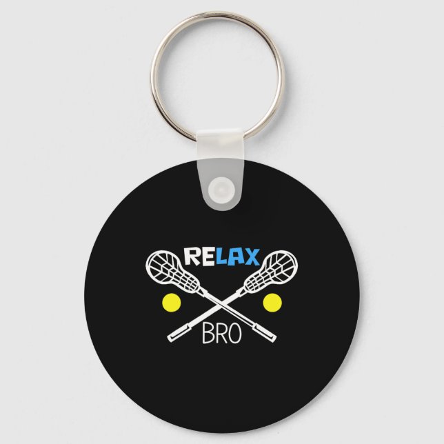 Porte-clés Relax Bro Lacrosse Player Funny Lacrosse Team Cade (Recto)