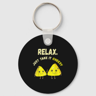 Porte-clés Relax Prenez-Le Cheesy Funky Fromage Alimentation