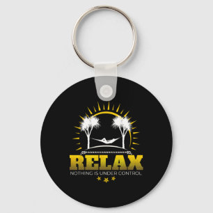 Porte-clés Relax Rien sous contrôle Drôle de Yoga Cadeau Spir