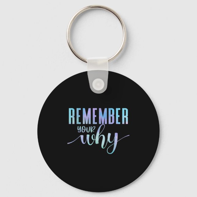 Porte-clés Remember Your Why Gym Motivation Fitness Insration (Recto)