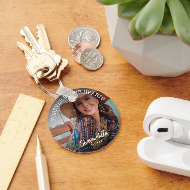 Porte-clés Remembrance Photo 'Forever In Our Hearts'  (Bureau)