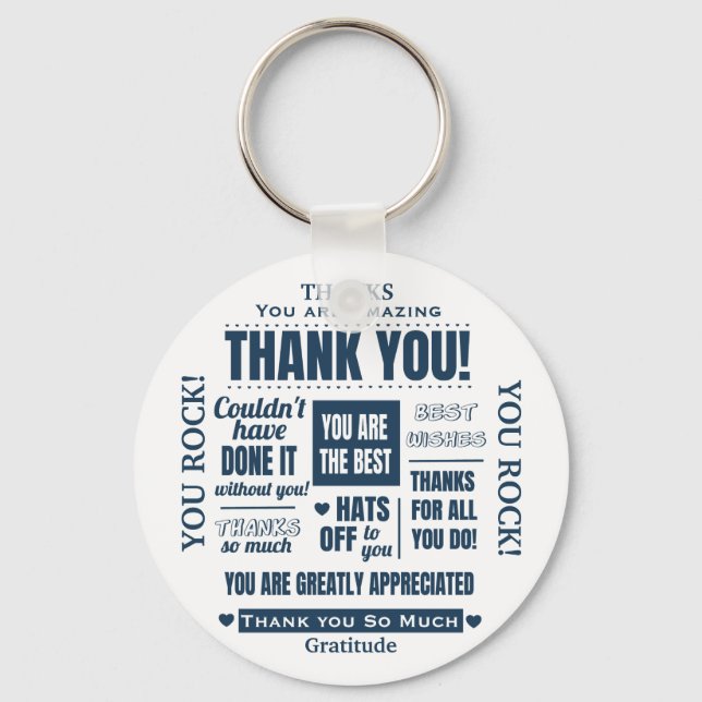 Porte-clés Remerciement Hommes Appreciation (Recto)
