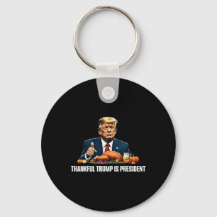 Porte-clés Remerciements Trump est le président Thanksgiving