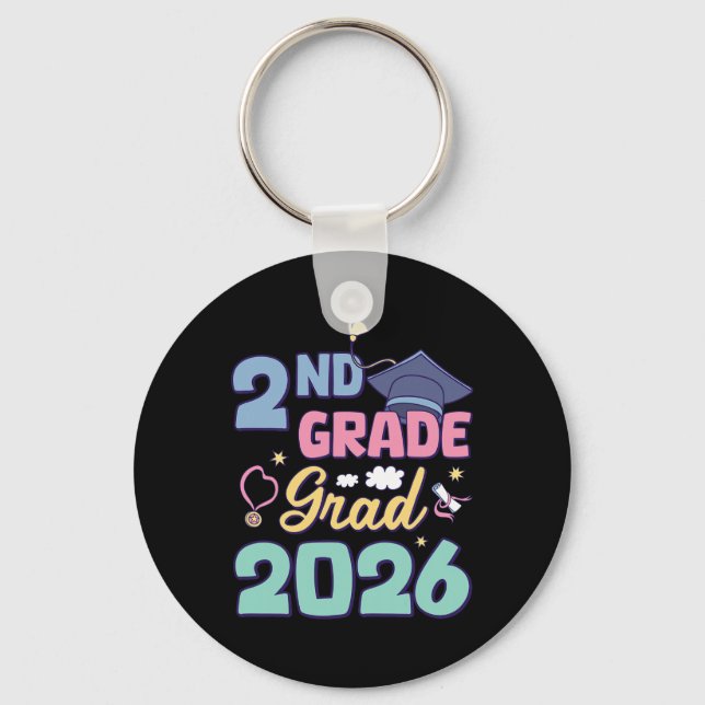 Porte-clés Remise des diplômes de 2e année 2026 Diplômé fier  (Recto)