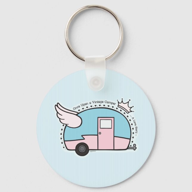 Porte-clés Remorque Camper vintage (Recto)