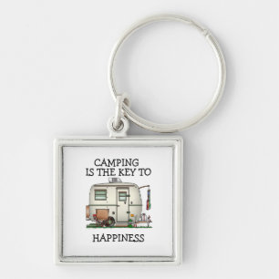 Porte-clés Remorque en verre vintage mignonne de voyage de