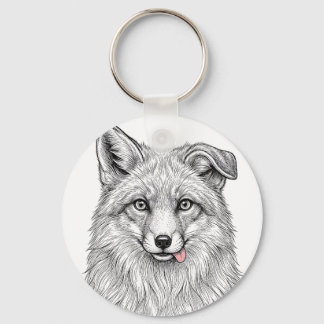 Porte-clés Renard Arctique