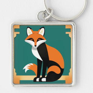 Porte-clés Renard Art Déco