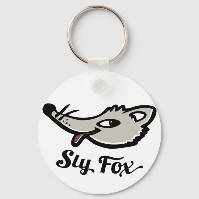 Porte-clés Renard simple avec la sonnerie de la langue (Recto)