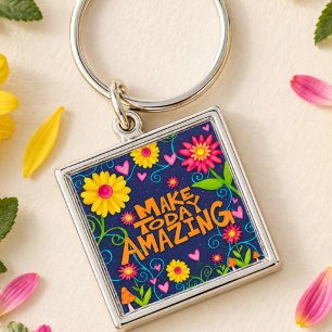 Porte-clés Rendez Aujourd'hui Incroyable Couleur Florale Insp