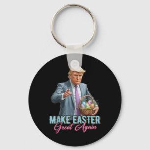 Porte-clés Rendre la Pâques grande à nouveau drôle Trump Chas