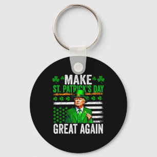 Porte-clés Rendre la Saint Patrick grande à nouveau Trump Boi