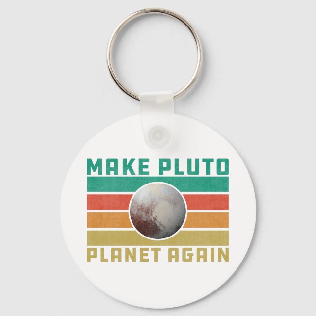 Porte-clés Rendre l'astronomie spatiale rétro à Pluto Planet (Recto)
