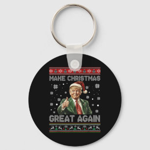 Porte-clés Rendre Noël grand à nouveau Noël Noël amusant Trum