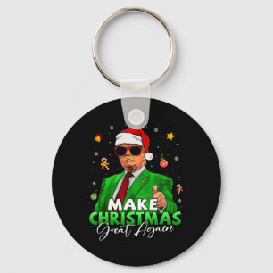 Porte-clés Rendre Noël super à nouveau amusant Père Noël Trum