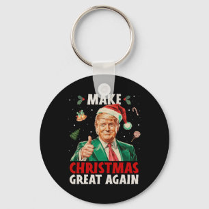 Porte-clés Rendre Noël super à nouveau amusant Trump Xmas Sno