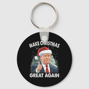 Porte-clés Rendre Noël super à nouveau drôle Donald Trump Noë