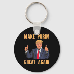 Porte-clés Rendre Purim super encore drôle Costume Trump Hébr