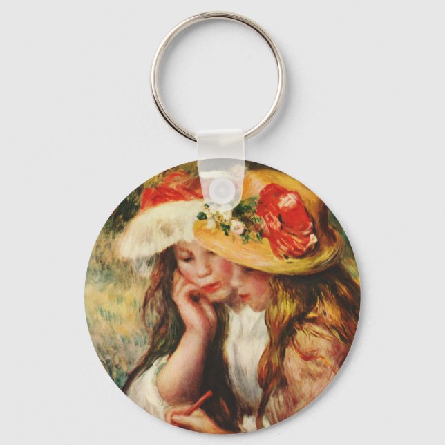 Porte-clés Renoir Deux Filles Lecture dans le jardin (Recto)
