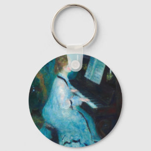 Porte-clés Renoir femme à l'impressionniste Vintage de piano