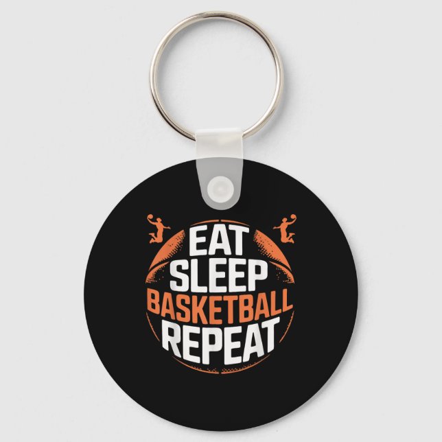 Porte-clés Répéter le basketball du sommeil (Recto)