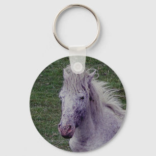 Porte-clés Repos gris de jument de poney de Dartmoor