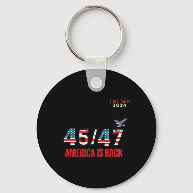 Porte-clés Reprenez l'Amérique Byck American Flag Trump 2024  (Recto)