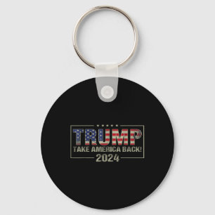 Porte-clés Reprenez l'Amérique Drapeau américain Trump 2024 H