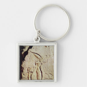Porte-clés Representation d'Amenophis IV, de Nefertiti et de