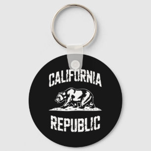 Porte-clés République de Californie État Grizzly Rétro Vintag