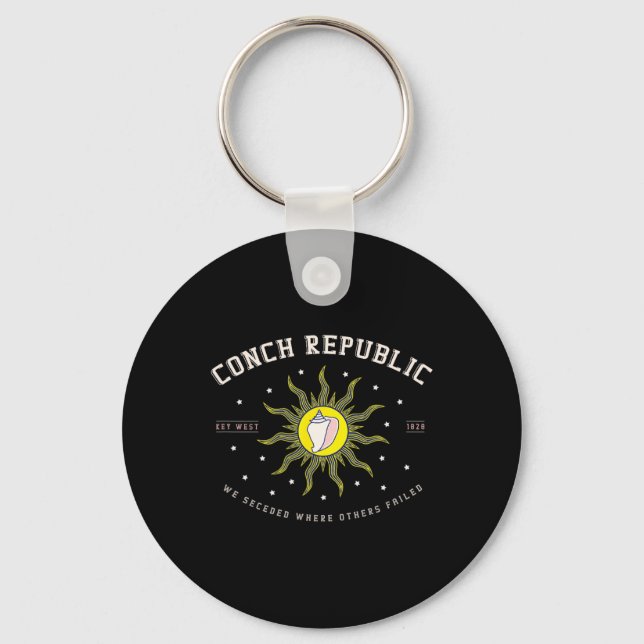 Porte-clés République des Conques de Key West Cadeau de pêche (Recto)