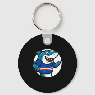 Porte-clés Requin drapeau Cap-Vert drôle Cap-Verdien