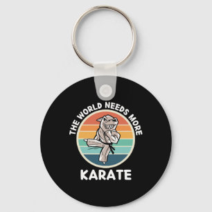 Porte-clés Requin vintage Le monde a besoin de plus Karate Re