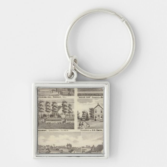 Porte-clés Résidences, fermes et usines, Vandalia, Sandoval (Devant)