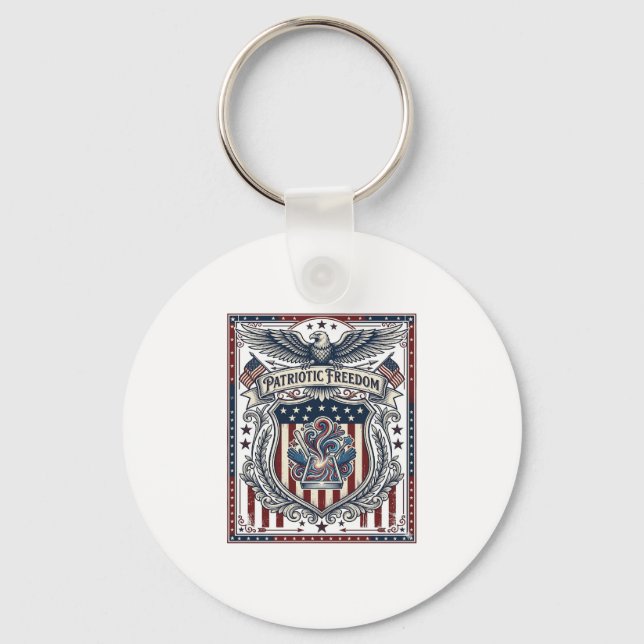 Porte-clés Résine Patriotique (Recto)