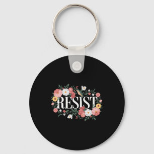 Porte-clés Résister à la protestation florale Trump Anti Trum