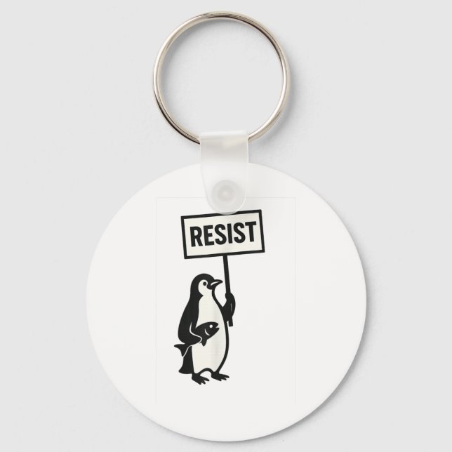 Porte-clés Résister à l'activisme des pingouins (Recto)