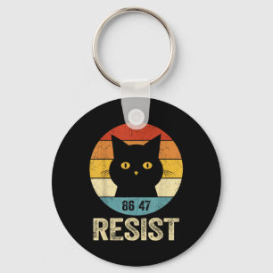Porte-clés Résister Anti Trump Tee Retro Résister Anti Trump