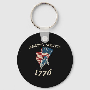 Porte-clés Résistez à ce que c'est 1776 Drapeau conservateur