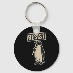 Porte-clés Résistez À La Manifestation De Pingouin Contre Les