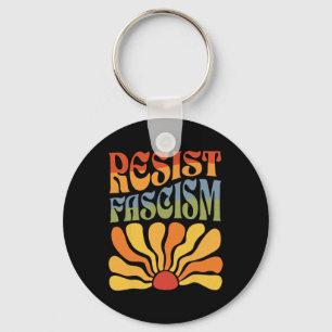 Porte-clés Résistez au fascisme Rétro Boho Feminist Pro Choic