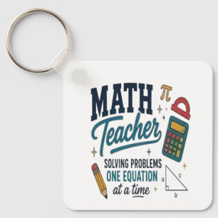 Porte-clés Résolveur de problèmes de professeur de mathématiq