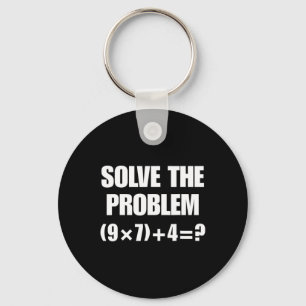 Porte-clés Résoudre le problème – Équation mathématique drôle