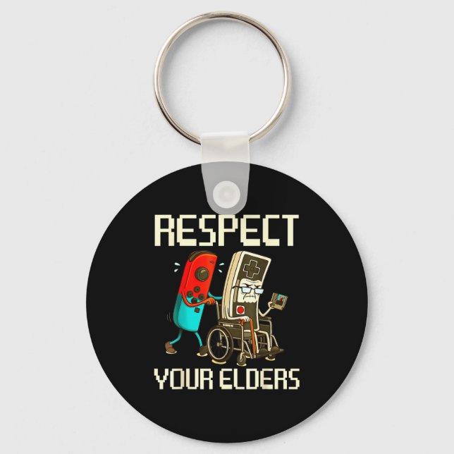 Porte-clés Respect Your Elders Gaming Clic  (Recto)