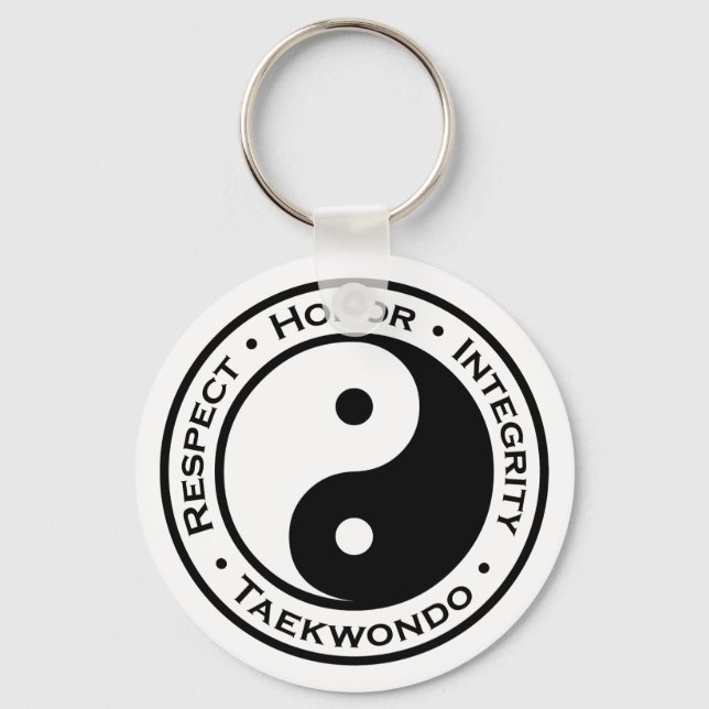 Porte-clés Respecter l'intégrité d'honneur Taekwondo (Recto)